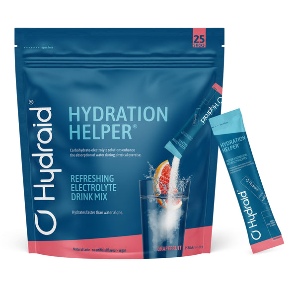 Hydraid® Hydration Helper I Electrolytes Powder I Rapid Rehydration & Recovery I 25 sachets I After Sport & Party I Electrolyte Hydration sportsdrink I ORS I Natural Grapefruit Flavour