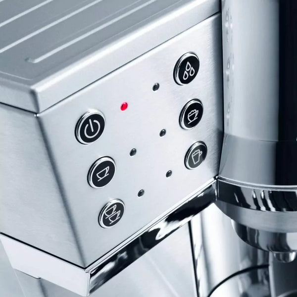 Delonghi Expresso Maker Pump Driven & Cappuccino Machine 1450W (Metallic) EC850.M