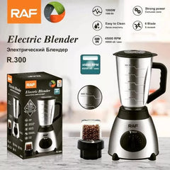 RAF Blender 1.5L Steel Jar 1000W with Mill, Strong Motor, 6 Blades, Overheat Protection R.300