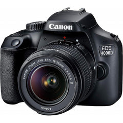Canon EOS 4000D DSLR Camera with EF-S 18-55mm F/3.5-5.6 III Zoom Lens + Case + 32GB SD Card