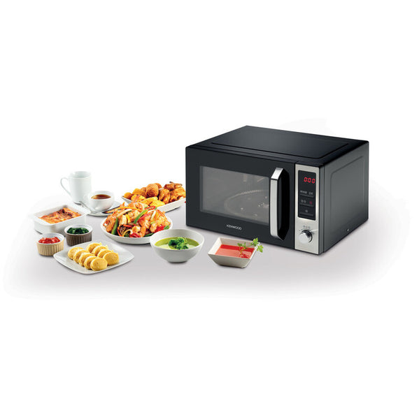 Kenwood 25L Microwave Oven with Grill, Digital Display, 5 Power Levels, Defrost Function, Stainless Steel, Auto Menu, 95 Minutes Timer, Clock Function 800W MWM25.000BK