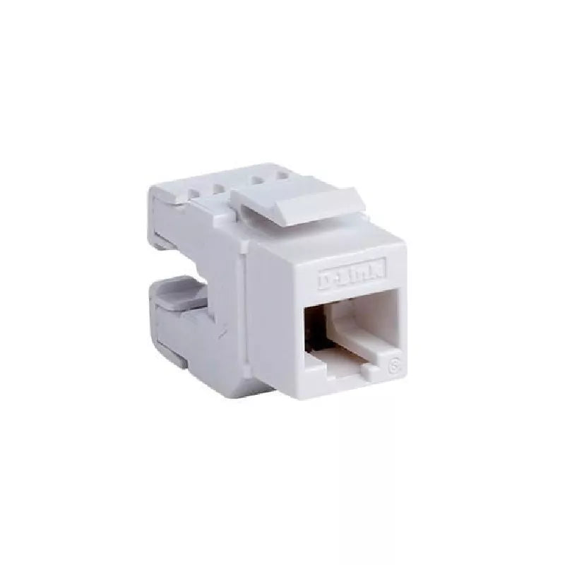D-Link CAT6 UTP Keystone Jack, Fitting High Density keystone Panel, White NKJ-C6WHI1B21