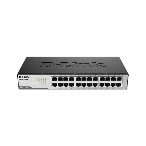 D-Link Ethernet Switch 24-Port 10/100 Mbps Unmanaged Standalone Rack Switch, Plug-and-Play, RoHS Compliant, Full/Half-Duplex for Ethernet/Fast Ethernet Speeds, IEEE 802.3x Flow Control DES-1024D/E