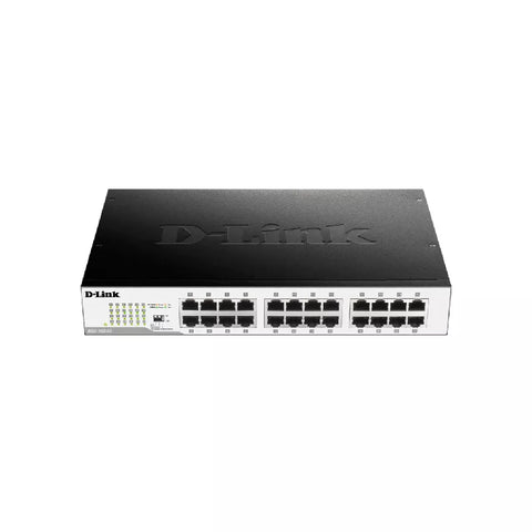 D-Link Gigabit Switch 24-Port 1000 Base-T Unmanaged Rack Switch, Upgrade to Gigabit Networking, Conserve Energy, Reliable Plug and Play Installation, Silent Operation Design DGS-F1024/E