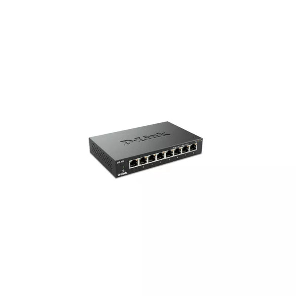 D-Link Gigabit Switch 8-Port 1000 Base-T Unmanaged Desktop Switch, Plug & play for Instant Connectivity, Quality of Service, IGMP Snooping, Auto Power Reduction, Energy Efficient Design, Silent Operation DGS-108B