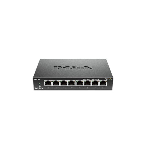D-Link Gigabit Switch 8-Port 1000 Base-T Unmanaged Desktop Switch, Plug & play for Instant Connectivity, Quality of Service, IGMP Snooping, Auto Power Reduction, Energy Efficient Design, Silent Operation DGS-108B