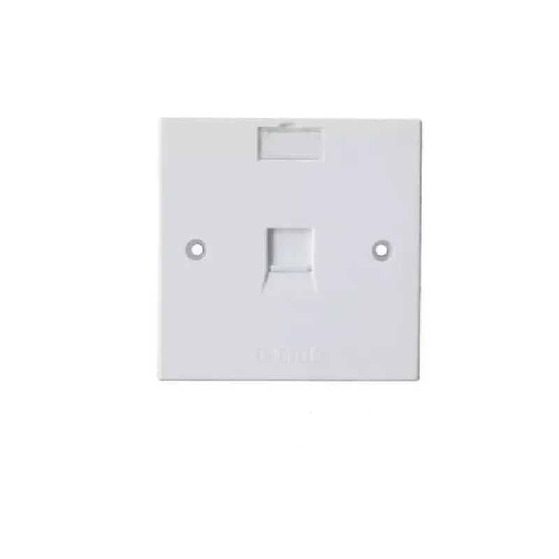 D-Link Single Face Plate 86*86mm, Square, White, Excluding Key Stone Jacks NFP-0WHI11