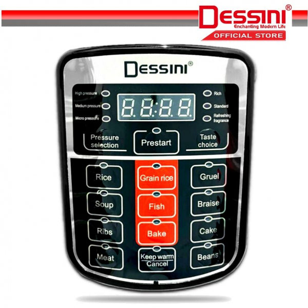 Dessini Electric Pressure Cooker 6L 1000W 10in1 Non-Stick Coating, Pressure Release Valve & Safety Protection DS-379