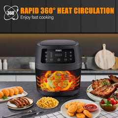 Digiwave Air Fryer 8L 2800W Digital Display Panel, LCD Touch Control, Auto Shuff off/on DW-1908