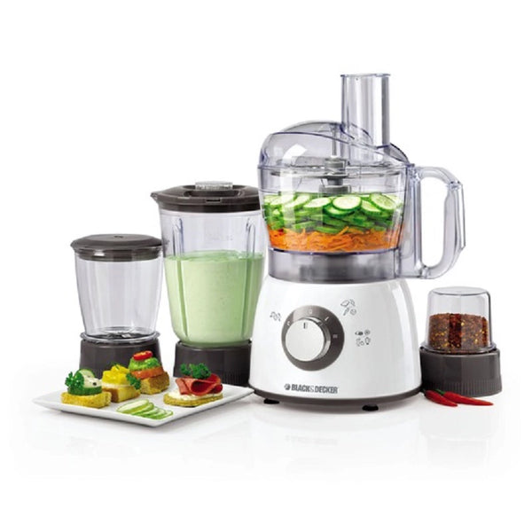 Black & Decker Food Processor 33 Function with Blender Mincer & Grinder 400W White FX400BMG-B5