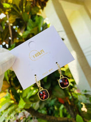 Gold & Ruby Hoops 22