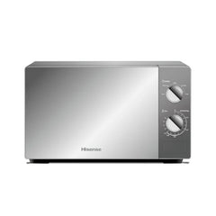 Hisense Microwave 20L 700W Solo Manual, 6 Power Levels, Push Button, Defrost, Cooking Timer, Durable Door, 360° Rotating Plate, Mirror H20MOMS10
