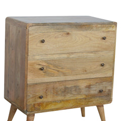 Curved Oak-ish Chest of Drawers