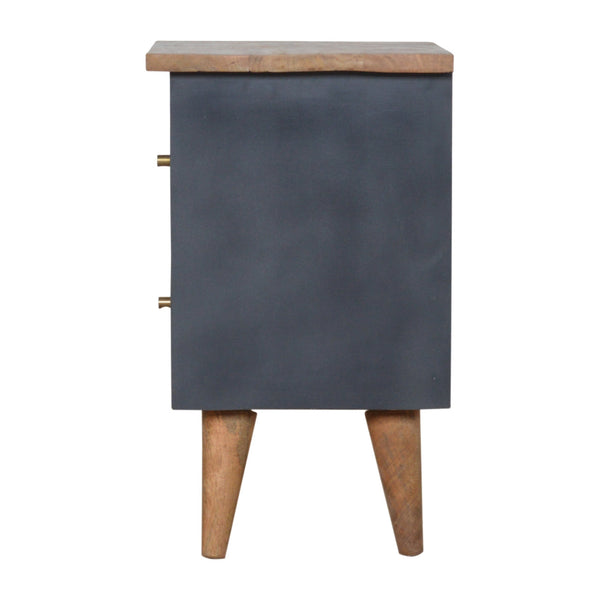 Charcoal Black Hand Painted Bedside Table