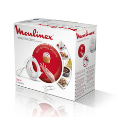 Moulinex Easymax Hand Mixer 200W 5 Speeds 2 Attachments White HM250127