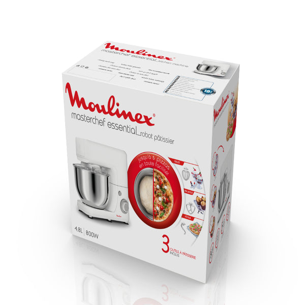 Moulinex Kitchen Machine 800W 4.8L 6 Speeds 3 Attachments QA150127
