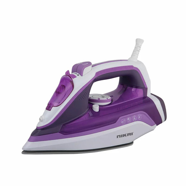 Nikai Steam Iron 2400w 320ml Colorful Design with 2x More Durable Soleplate, 115 Gram Steam Shot, and 35 Gram Continuous Steam NSI602CSX