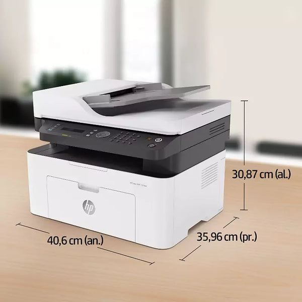 HP LaserJet Monochrome Multifunction Printer Wireless 4in1 Print/Scan/Copy/Fax A4 137FNW