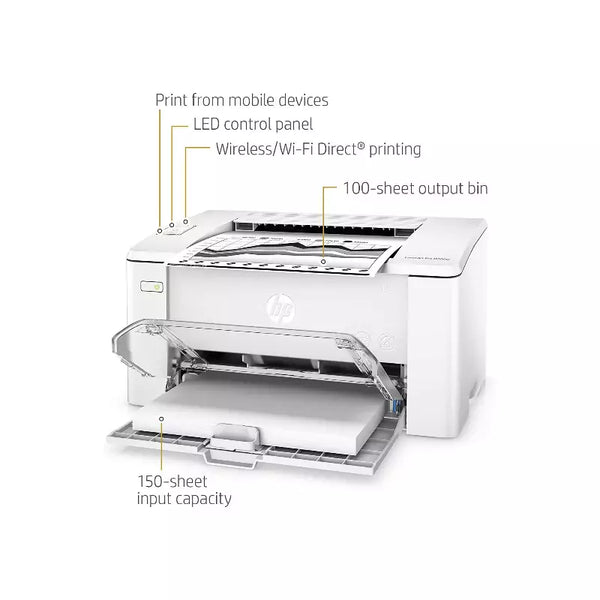 HP LaserJet Pro Monochrome Printer Wireless M102w