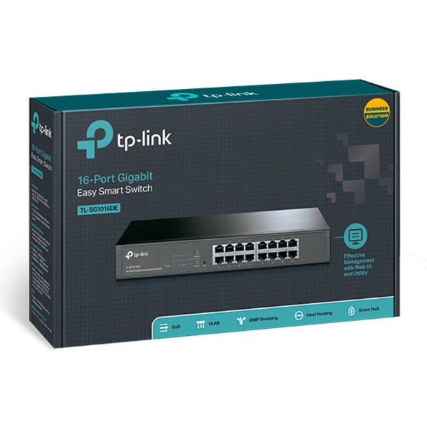 TP-LINK 16-Port Gigabit Easy Smart Switch Black TL-SG1016DE