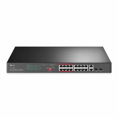 TP-Link Rackmount Switch 16-Port 10/100Mbps+2-Port Gigabit with 16-Port PoE+ TL-SL1218MP