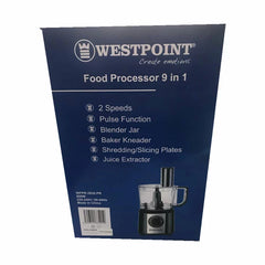 Westpoint Food Processor 9in1 1.5L 800W 2 Speeds WFPR-2820.PR