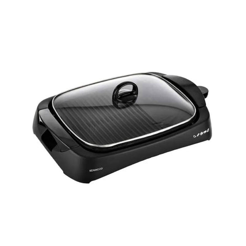 Kenwood Grill 1700W Contact Health Large Family Sized Griddle with Glass Lid, Variable Temperature Control, Cool Touch Handles - Ideal for Steak, Chicken, Fish, Vegetables Without Box