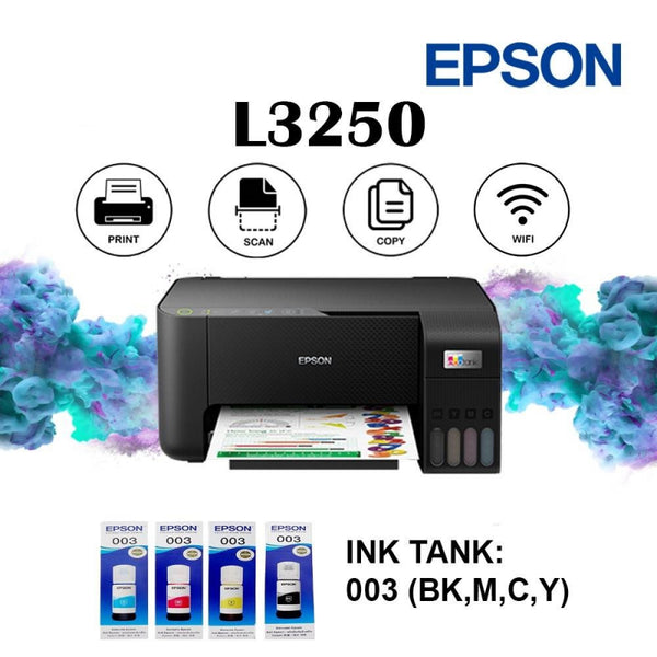 Epson InkTank Multifunctional Wireless Printer A4 Wi-Fi Print/Scan/Copy EcoTank L3250