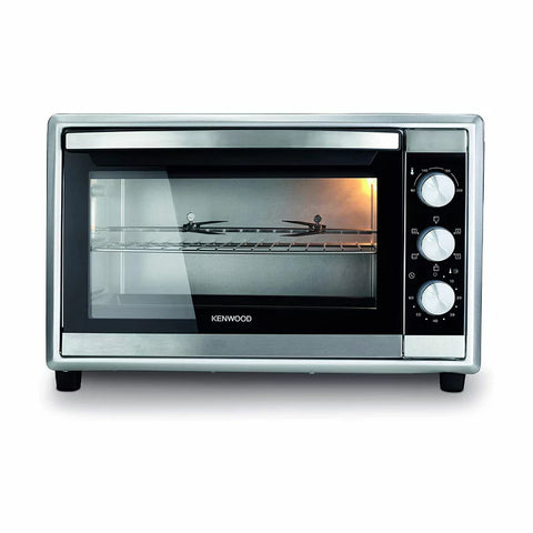 Kenwood 45L Toaster Oven - Oven Toaster Grill Large Capacity Double Glass Door Multifunctional with Rotisserie and Convection Function for Grilling, Toasting, Broiling, Baking, Defrosting MOM45.000SS