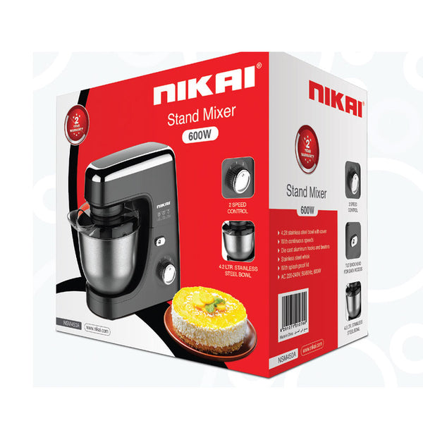 Nikai Kitchen Machine 600W 4.2L 2 Speeds 3 Attachments NSM450A