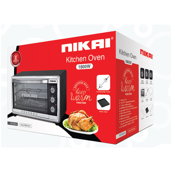 Nikai Oven 45L With Rotisserie 1800W NT655N1