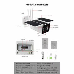 Tuya Smartlife Wireless Outdoor Camera with Battery + Solar Panel 1080p