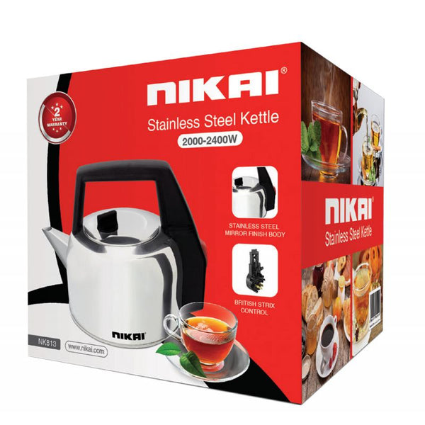 Nikai Stainless Steel Kettle 1.7L 2400W NK813 without Box