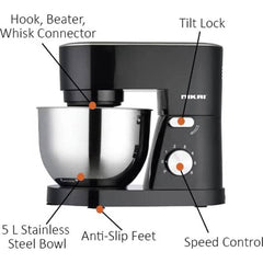 Nikai Kitchen Machine 600W 4.2L 2 Speeds 3 Attachments NSM450A