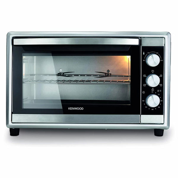 Kenwood 100L Toaster Oven - Oven Toaster Grill Large Capacity Double Glass Door Multifunctional with Rotisserie and Convection Function for Grilling, Toasting, Broiling, Baking, Defrosting MOM90.000SS