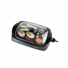 Kenwood Grill 1700W Contact Health Large Family Sized Griddle with Glass Lid, Variable Temperature Control, Cool Touch Handles - Ideal for Steak, Chicken, Fish, Vegetables Without Box