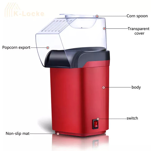 Meixi Popcorn Machine Automatic 1200W with Measuring Cup