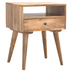 Solid Wood Bedside with Open Slot