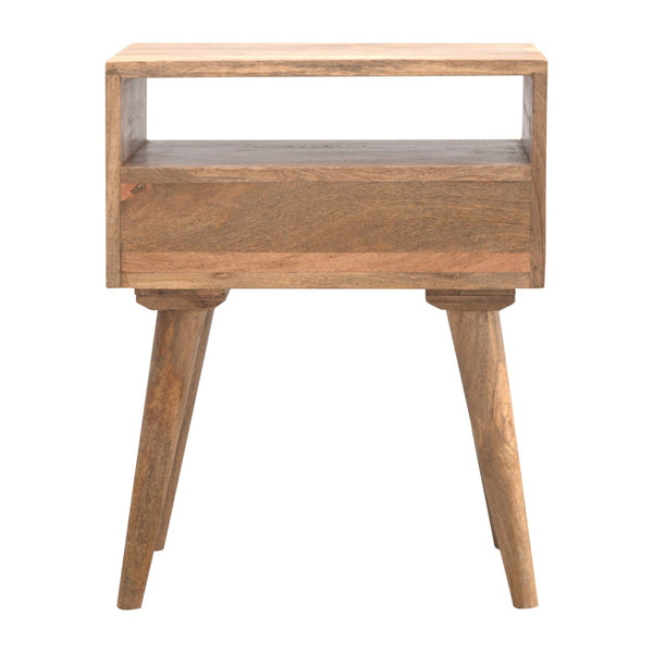 Solid Wood Bedside with Open Slot