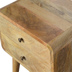 Curved Oak-ish Bedside Table