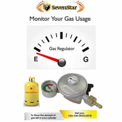 Generic Sevenstar Gas Regulator Meter Gauge With Safety Screw & Triangular Base AZ-4